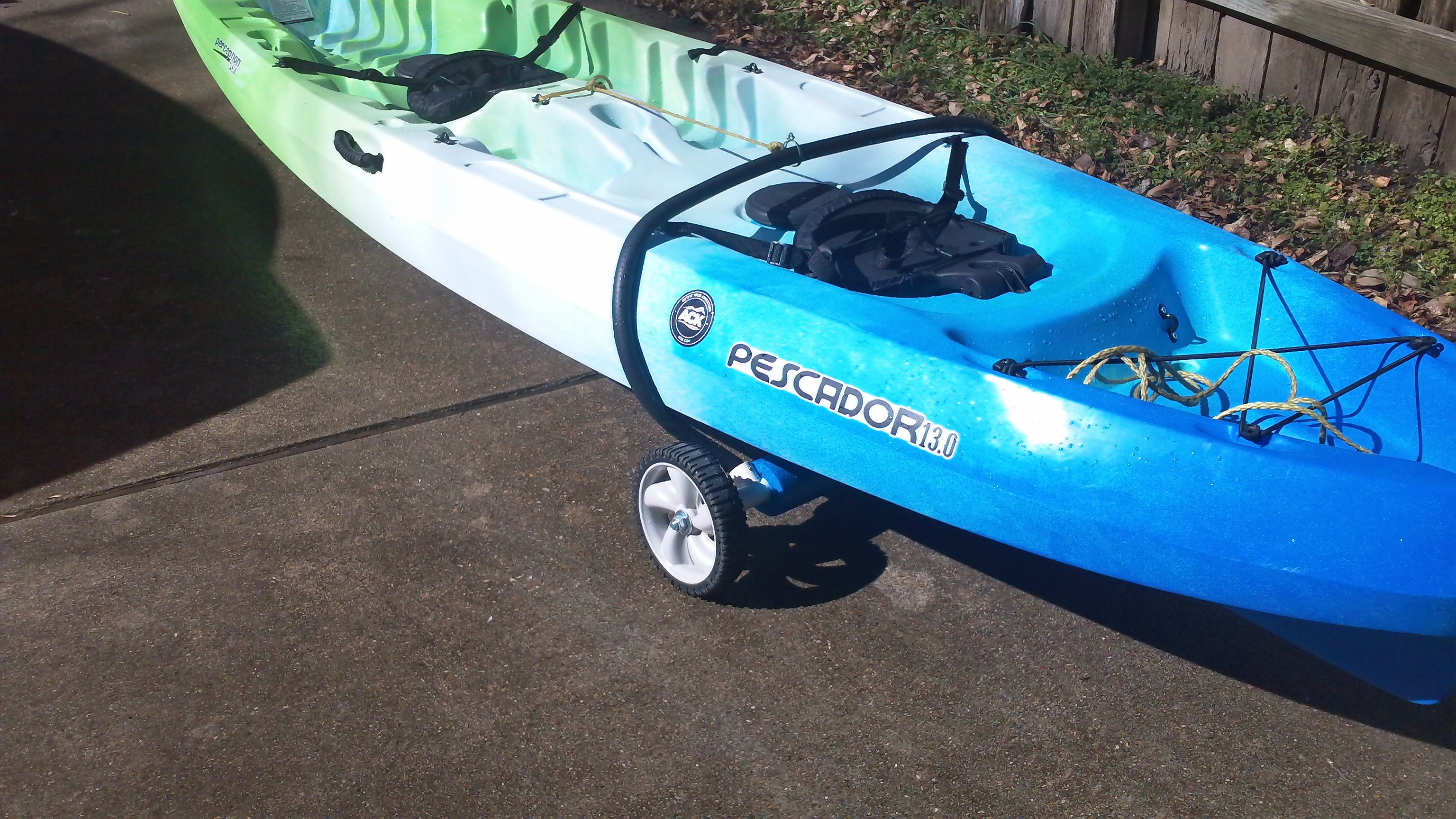 DIY- Wheels for the Tandem Kayak! Kayaking Texas